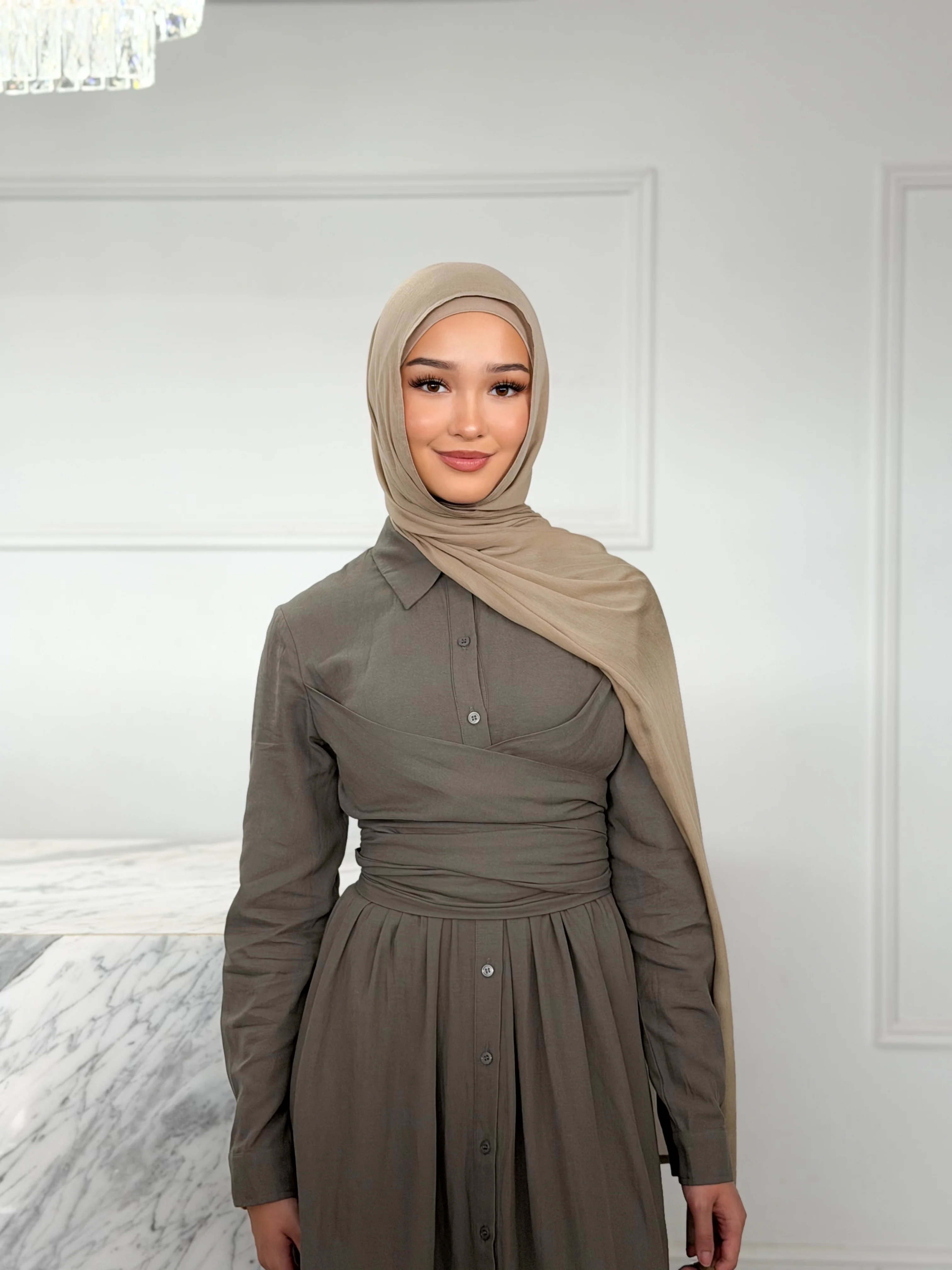 Chiara Dress - Khaki - Image 2