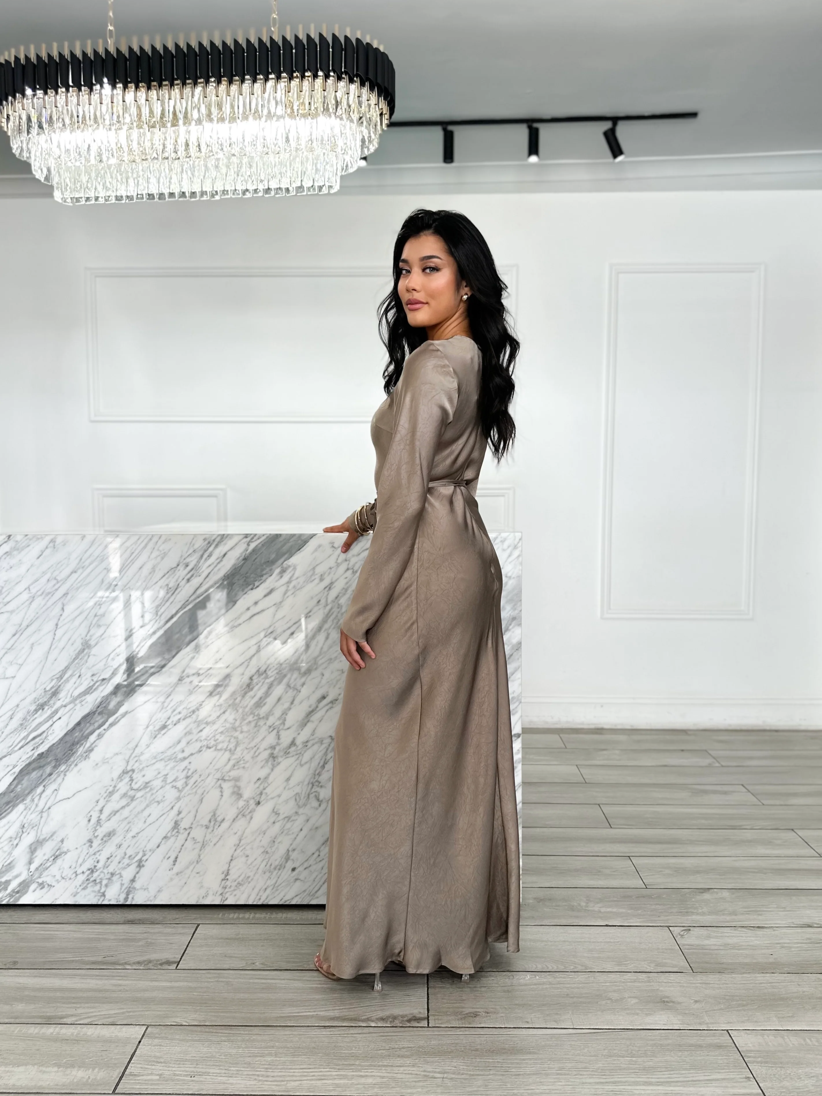 Christina Dress - Taupe - Image 3