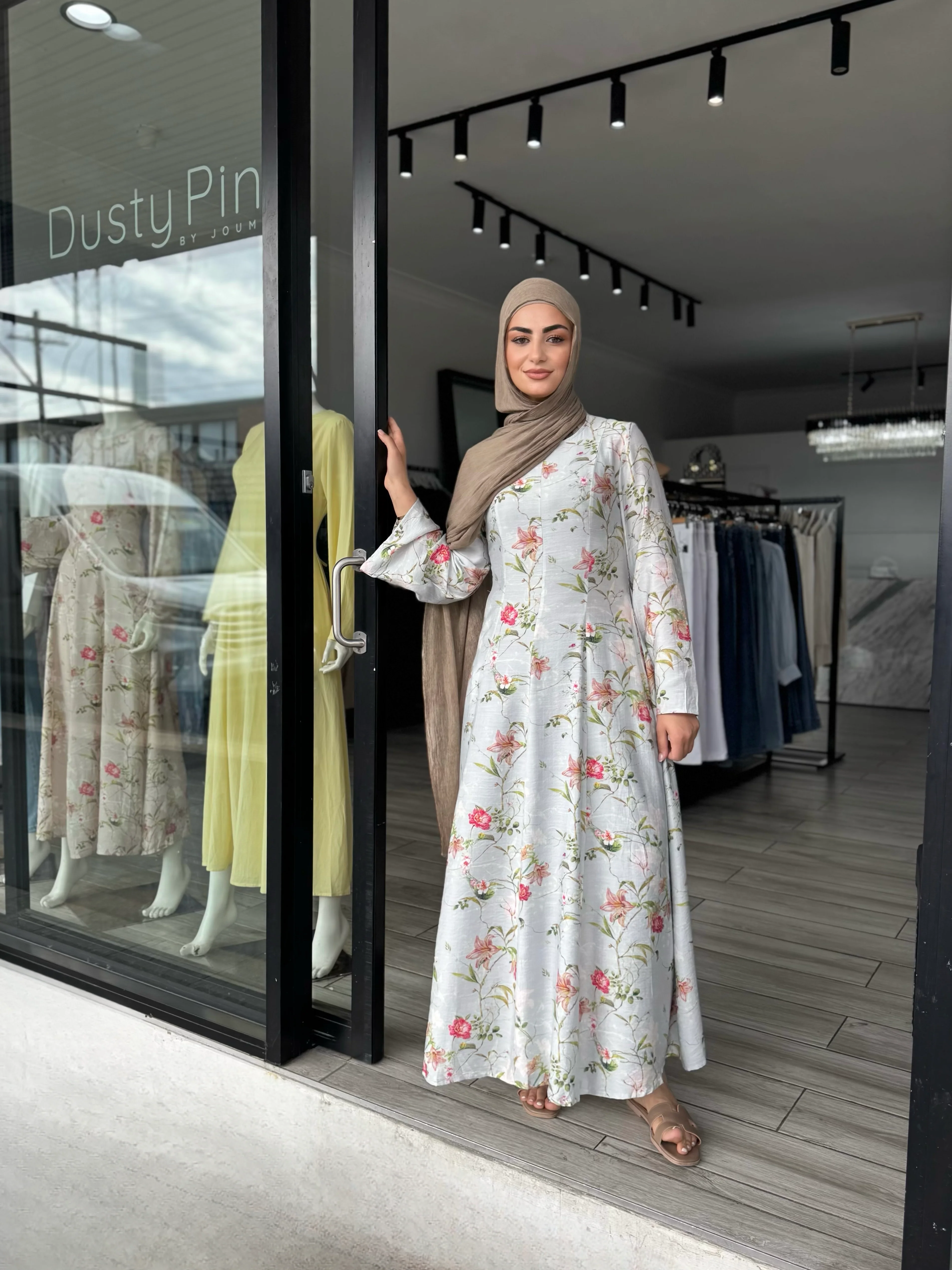 Hajar Dress - Blue Floral