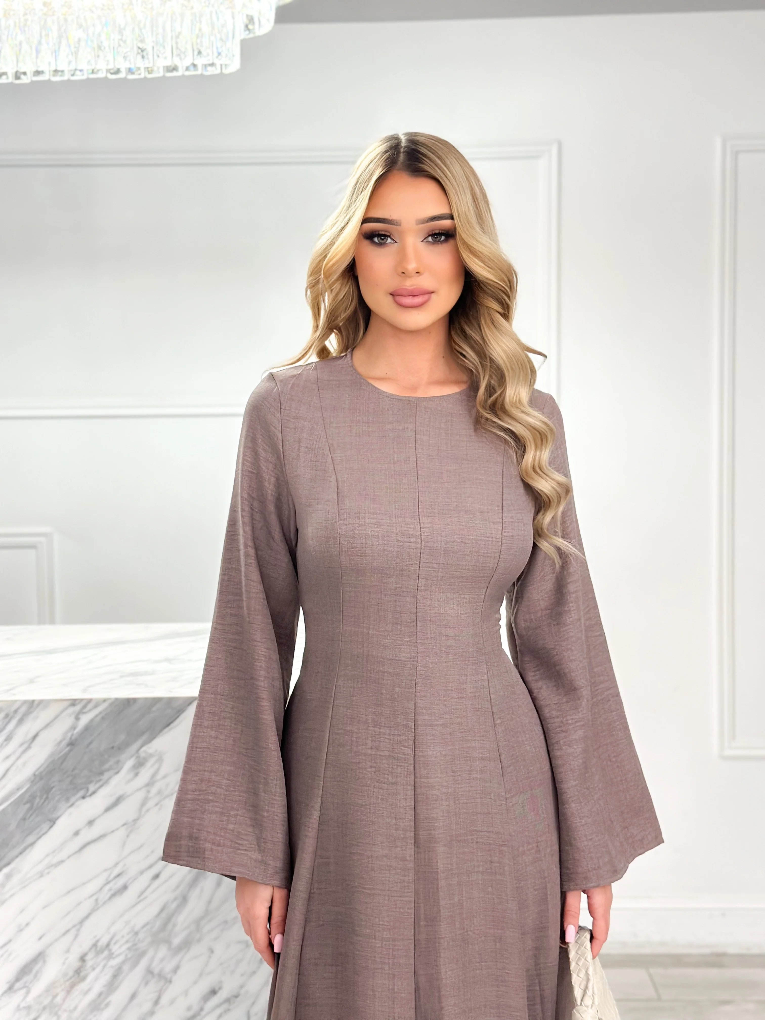 Hajar Dress - Mocha - Image 2