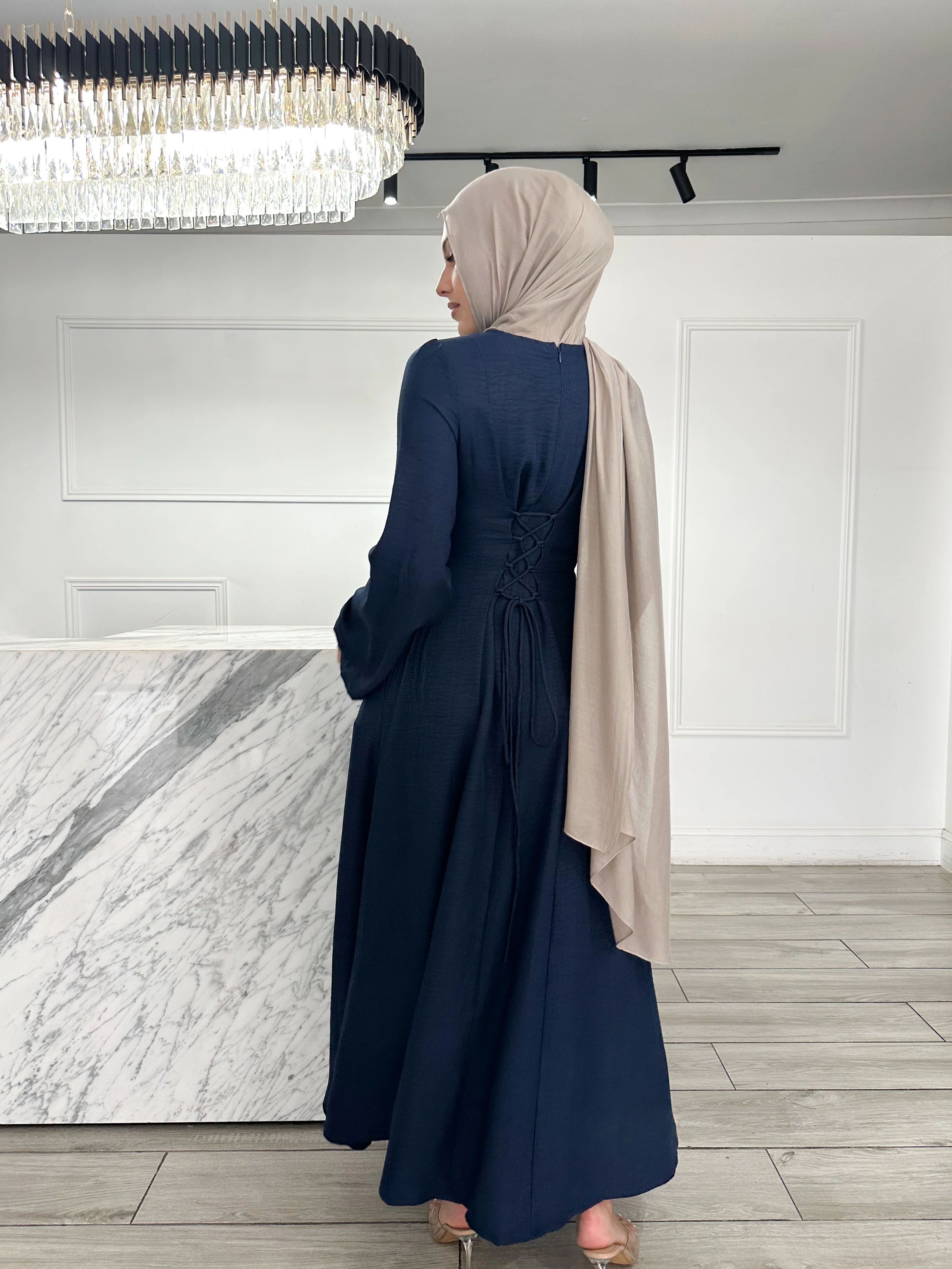 Hajar Dress - Navy - Image 3