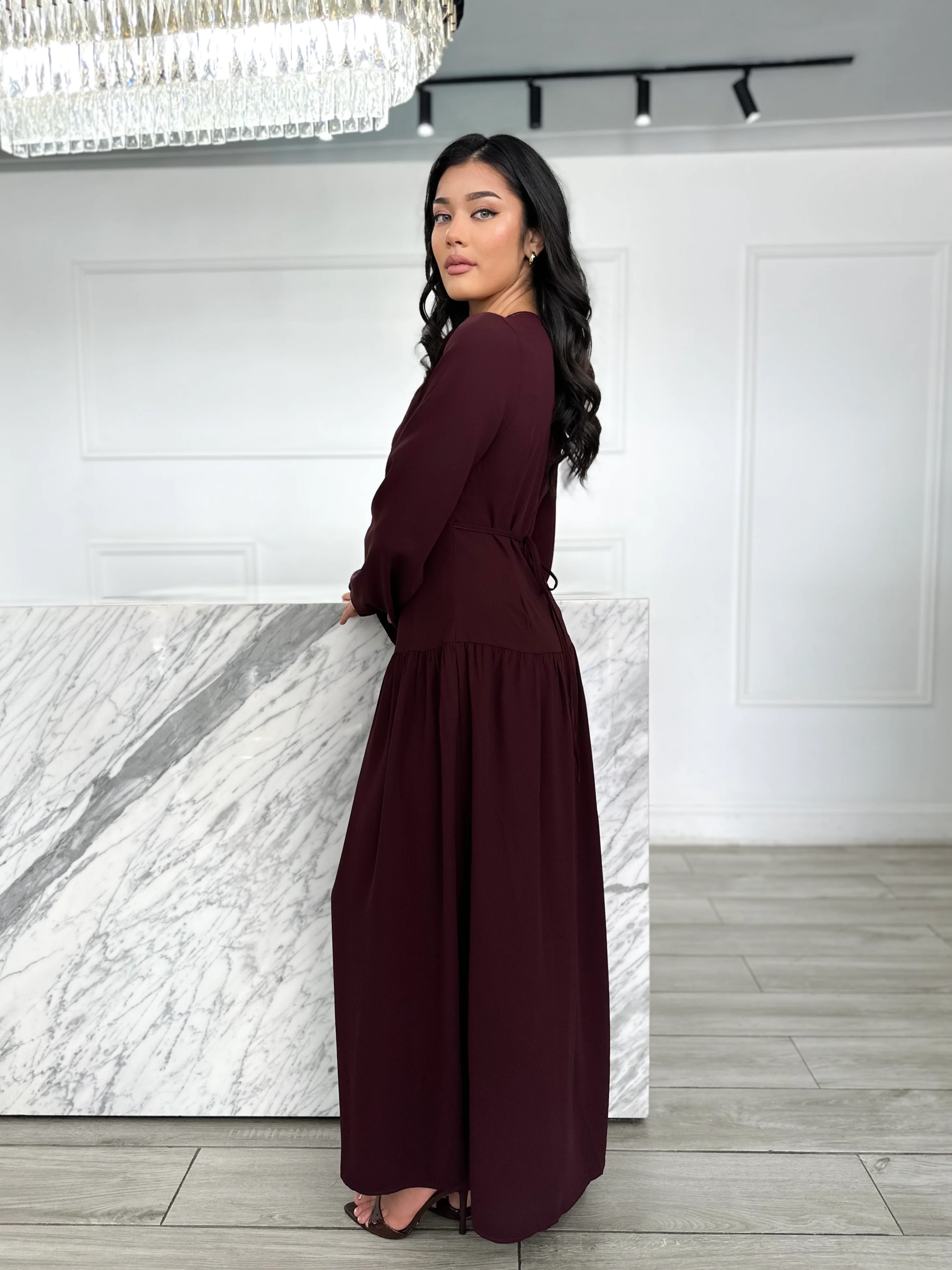 Liv Dress - Burgundy - Image 3