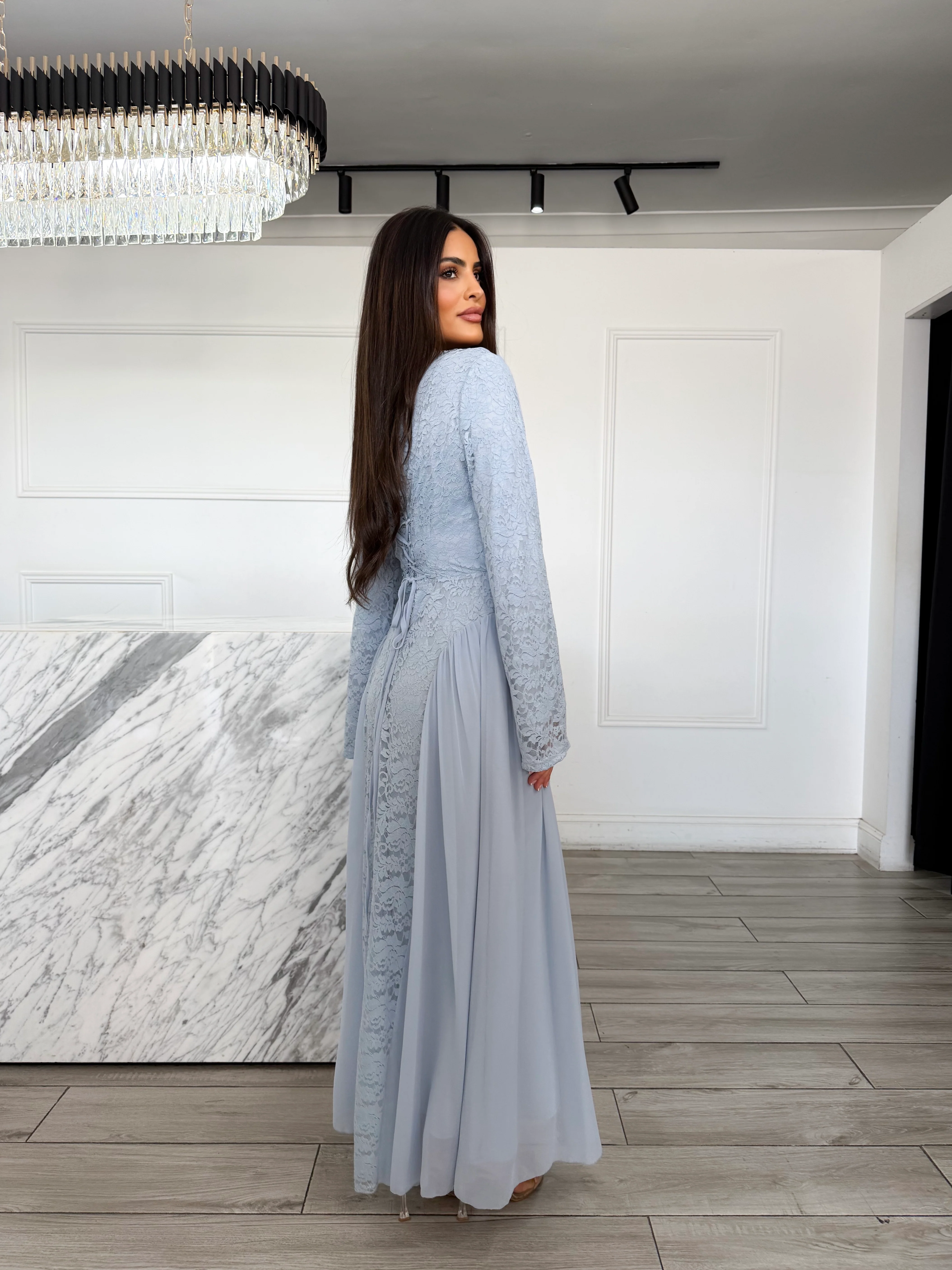 Luciana Dress - Baby Blue - Image 3