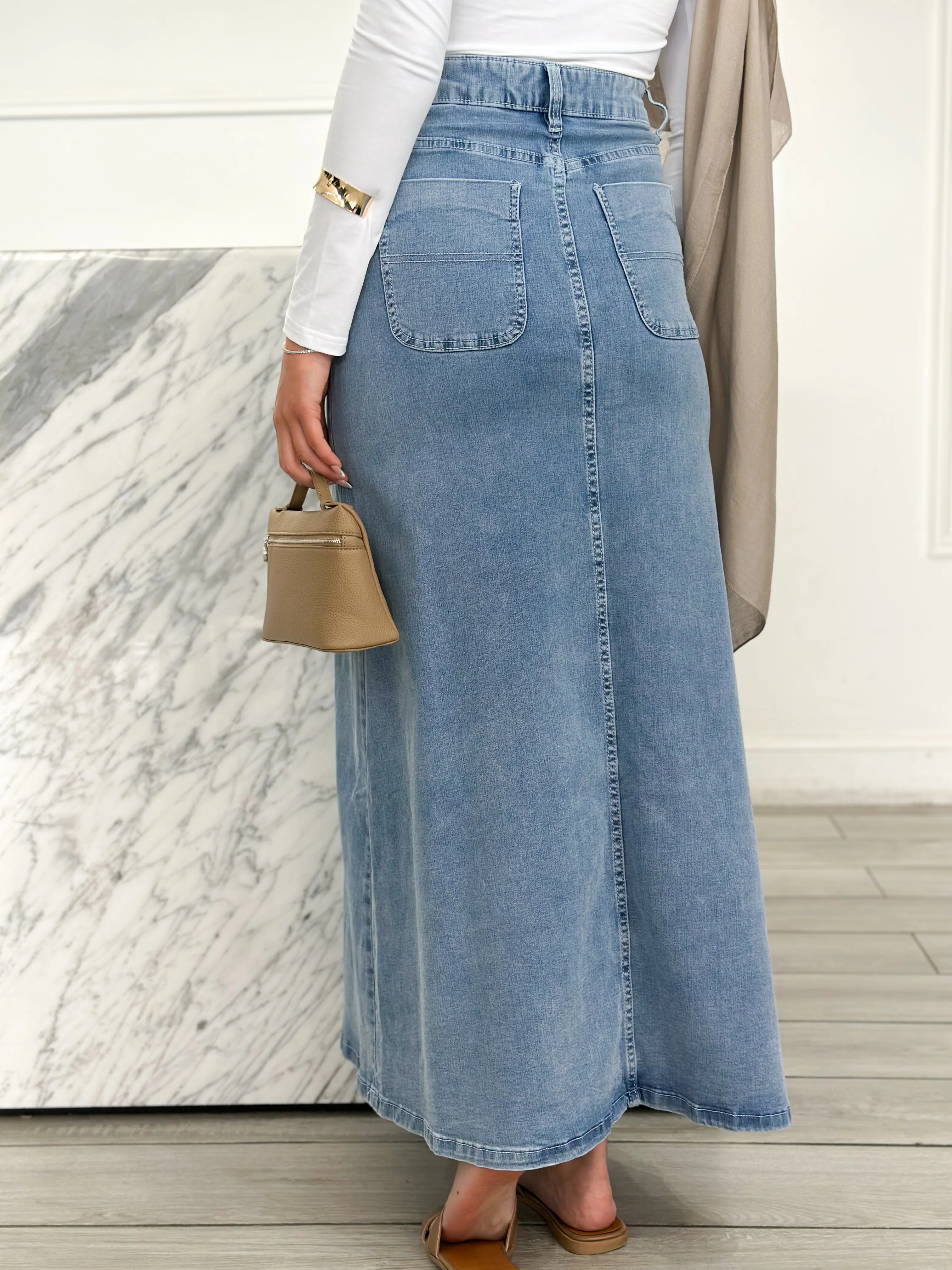 Maxi Denim Skirt - Image 3