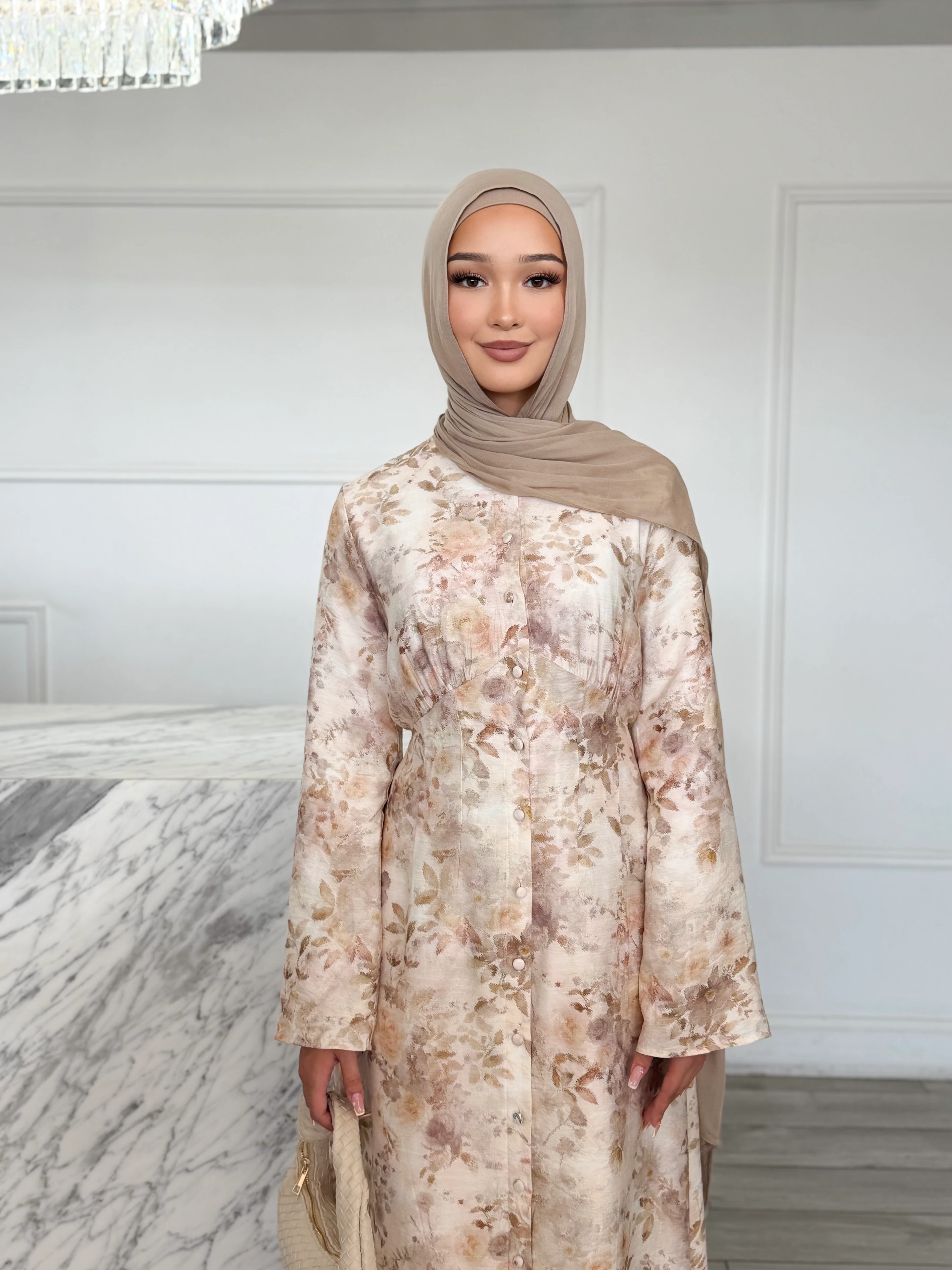 Raza Dress - Nude Floral - Image 3