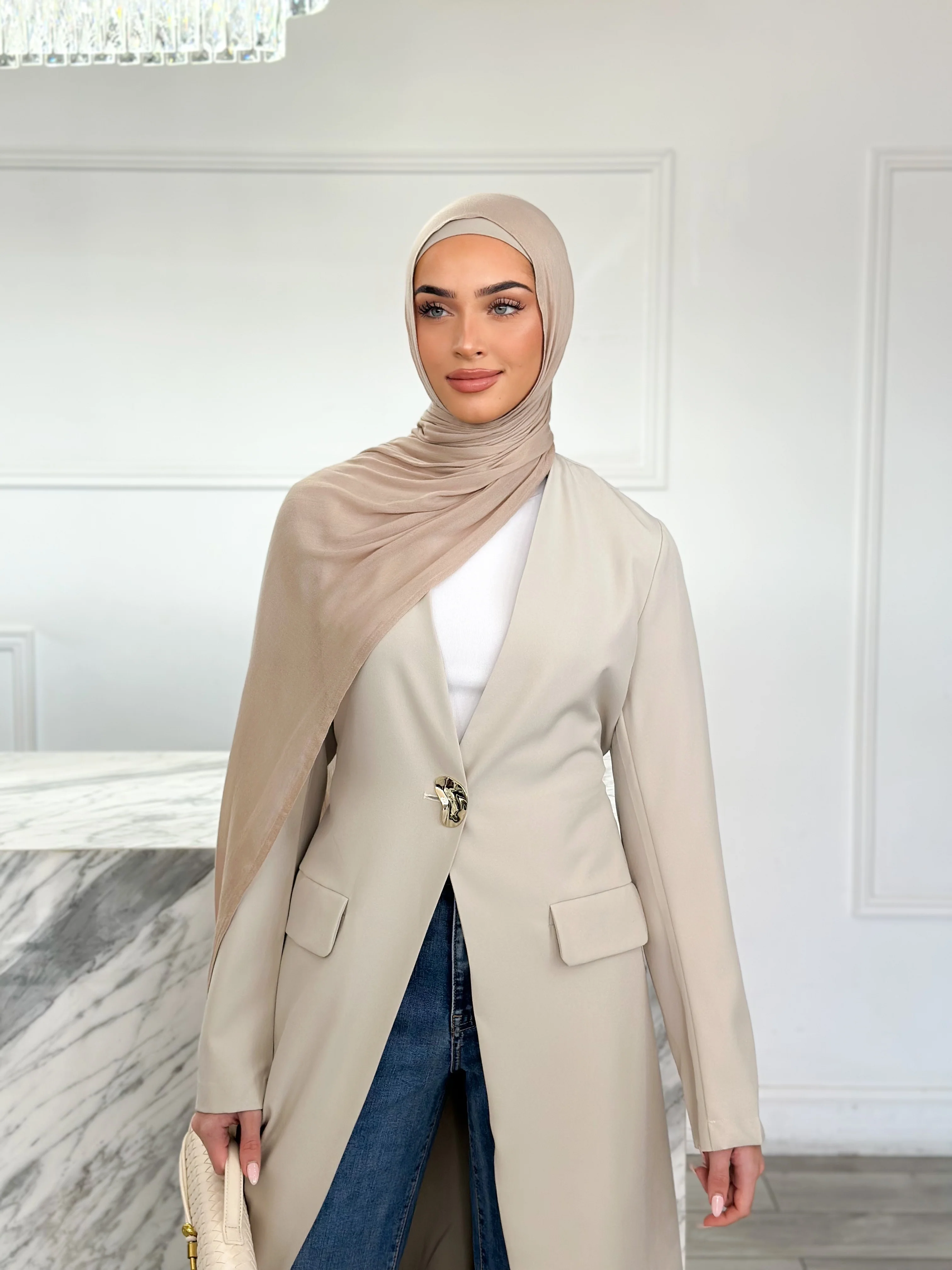 Sakina Maxi Blazer - Nude - Image 3