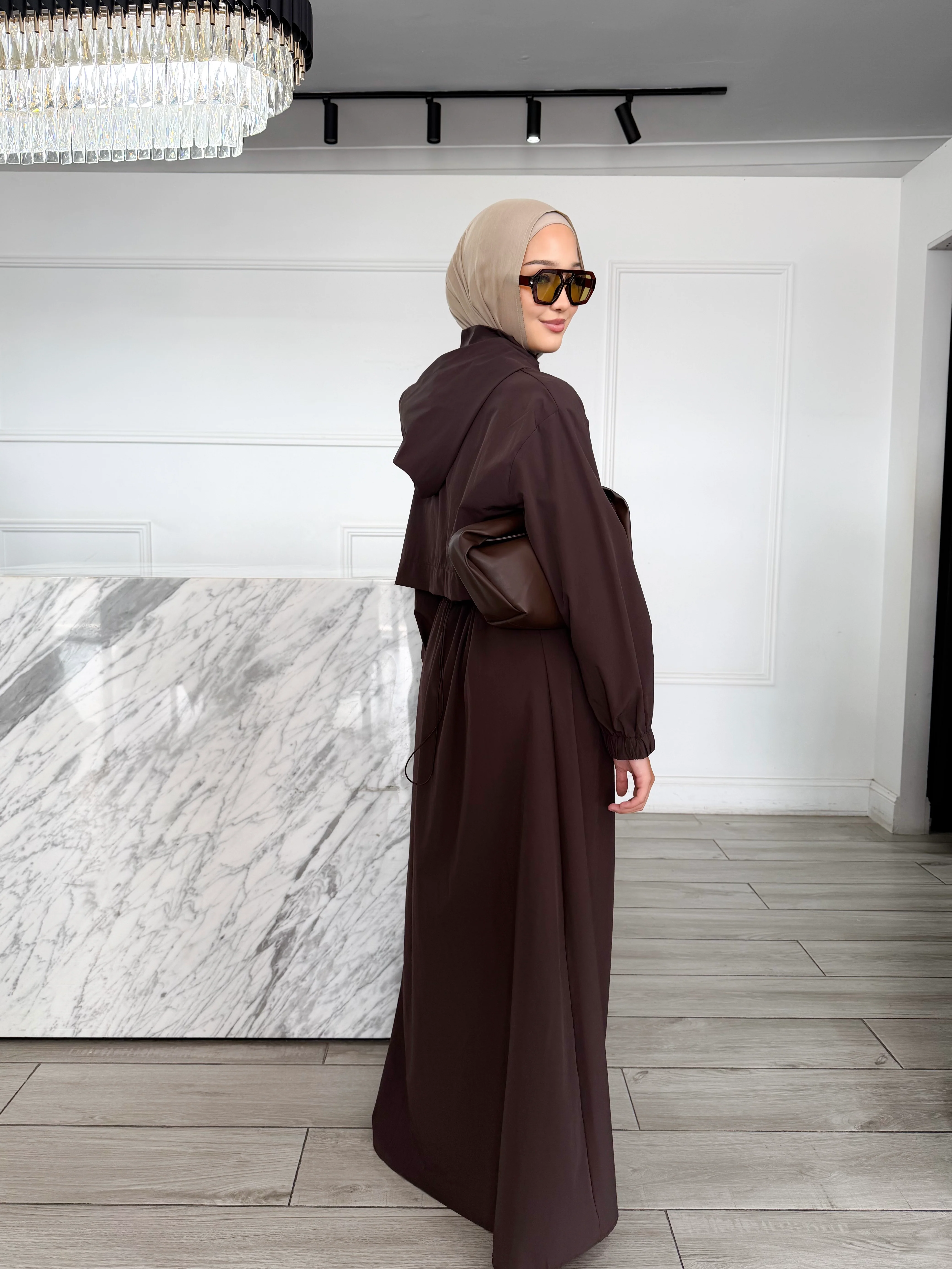 Trench Dress - Chocolate - Image 2